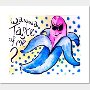 Wanna Taste of Me? Going Bananas! Watercolor Posters and Art